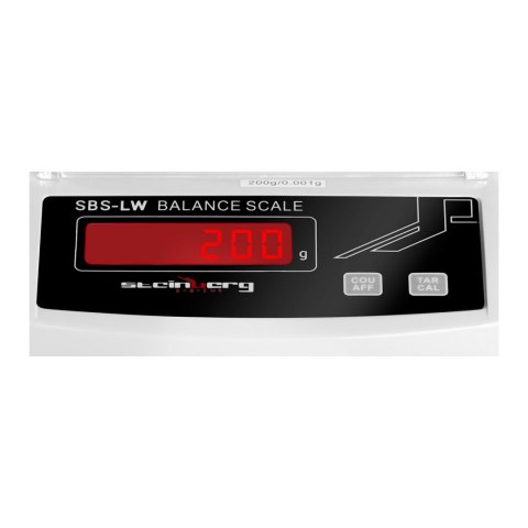 Waga laboratoryjna precyzyjna ze szklaną osłoną wyświetlaczem LED 200g / 0.001g Steinberg Systems Waga laboratoryjna precyzyjna ze szklaną osłoną wyświetlaczem LED 200g / 0.001g Steinberg Systems