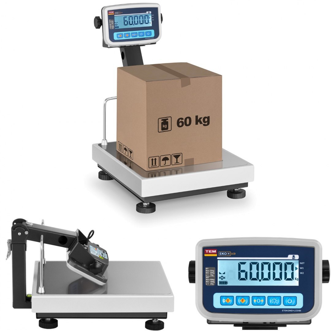 Waga platformowa magazynowa zalegalizowana BEKO+ TEM RS232 60kg / 20g TEM Waga platformowa magazynowa zalegalizowana BEKO+ TEM RS232 60kg / 20g TEM