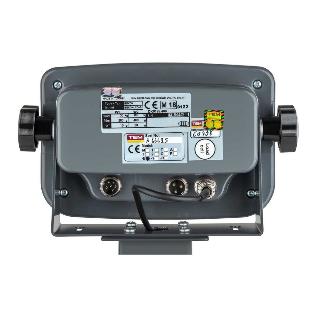 Waga platformowa magazynowa zalegalizowana BEKO+ TEM RS232 60kg / 20g TEM Waga platformowa magazynowa zalegalizowana BEKO+ TEM RS232 60kg / 20g TEM