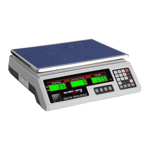 Waga sklepowa handlowa cenowa biała 35kg / g Steinberg Systems Waga sklepowa handlowa cenowa biała 35kg / g Steinberg Systems
