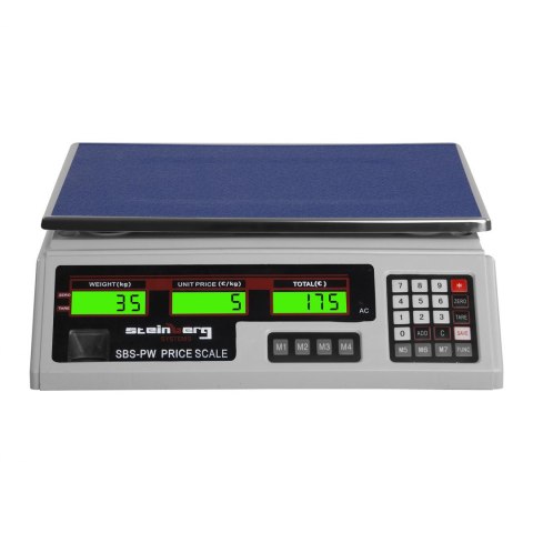 Waga sklepowa handlowa cenowa biała 35kg / g Steinberg Systems Waga sklepowa handlowa cenowa biała 35kg / g Steinberg Systems