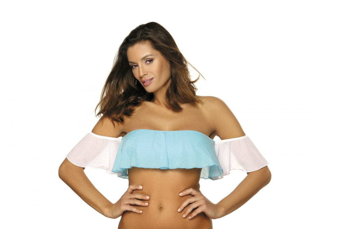 Top kąpielowy Grace Fata-Bianco M-488 (8) Niebiesko-Biały L Top kąpielowy Grace Fata-Bianco M-488 (8) Niebiesko-Biały L