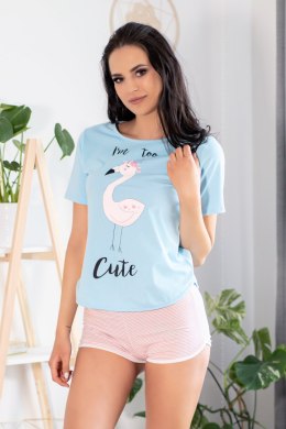 Piżama Cute Flamant Niebiesko-Różowy S/M