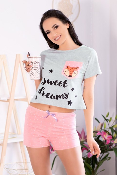 Piżama Russet Foxy Szaro-Różowy L/XL Piżama Russet Foxy Szaro-Różowy L/XL
