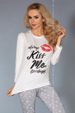 Piżama Sweet Kiss 109 Ecru-szara Ecru-Szary L/XL