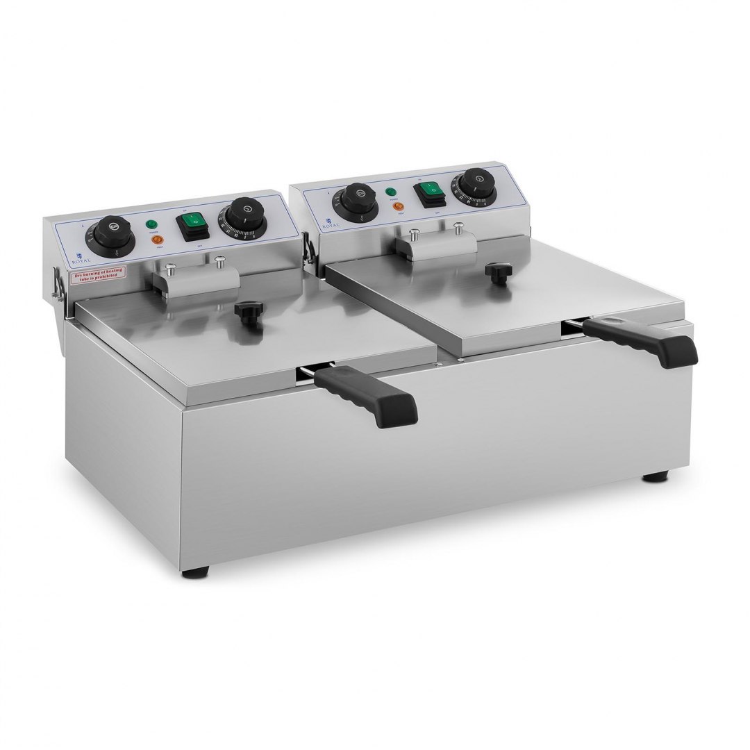 Frytownica nastawna gastronomiczna elektryczna TIMER 230 V 2 x 3200W 2 x 10 L Royal Catering Frytownica nastawna gastronomiczna elektryczna TIMER 230 V 2 x 3200W 2 x 10 L Royal Catering