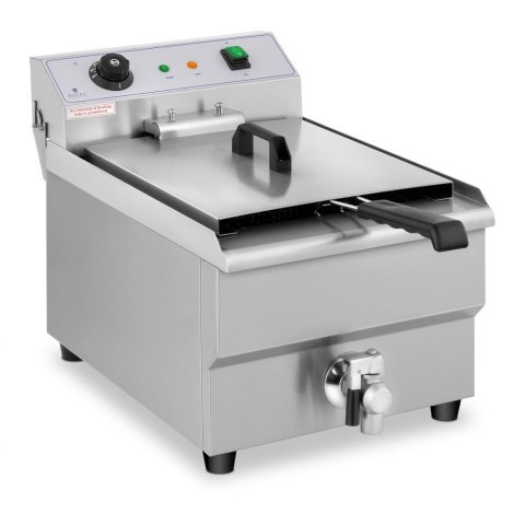 Frytownica nastawna gastronomiczna elektryczna z kranem 230 V 3500W 16 L Royal Catering Frytownica nastawna gastronomiczna elektryczna z kranem 230 V 3500W 16 L Royal Catering