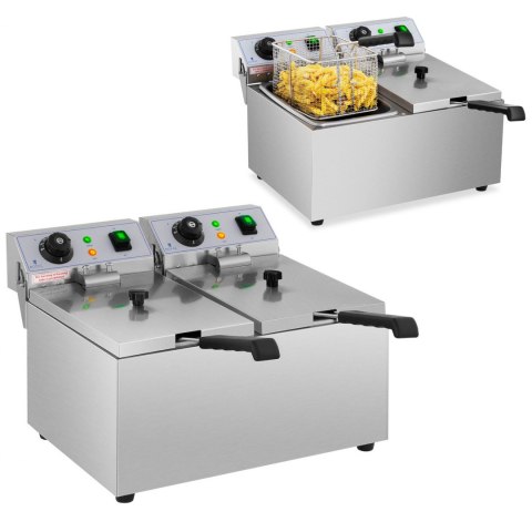 Frytownica podwójna gastronomiczna elektryczna 230 V 2 x 3200W 2 x 8 L Royal Catering Frytownica podwójna gastronomiczna elektryczna 230 V 2 x 3200W 2 x 8 L Royal Catering