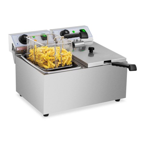Frytownica podwójna gastronomiczna elektryczna 230 V 2 x 3200W 2 x 8 L Royal Catering Frytownica podwójna gastronomiczna elektryczna 230 V 2 x 3200W 2 x 8 L Royal Catering