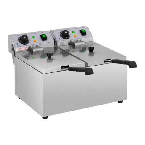 Frytownica podwójna gastronomiczna elektryczna 230 V 2 x 3200W 2 x 8 L Royal Catering Frytownica podwójna gastronomiczna elektryczna 230 V 2 x 3200W 2 x 8 L Royal Catering