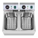 Frytownica podwójna gastronomiczna elektryczna 230 V 2 x 3200W 2 x 8 L Royal Catering