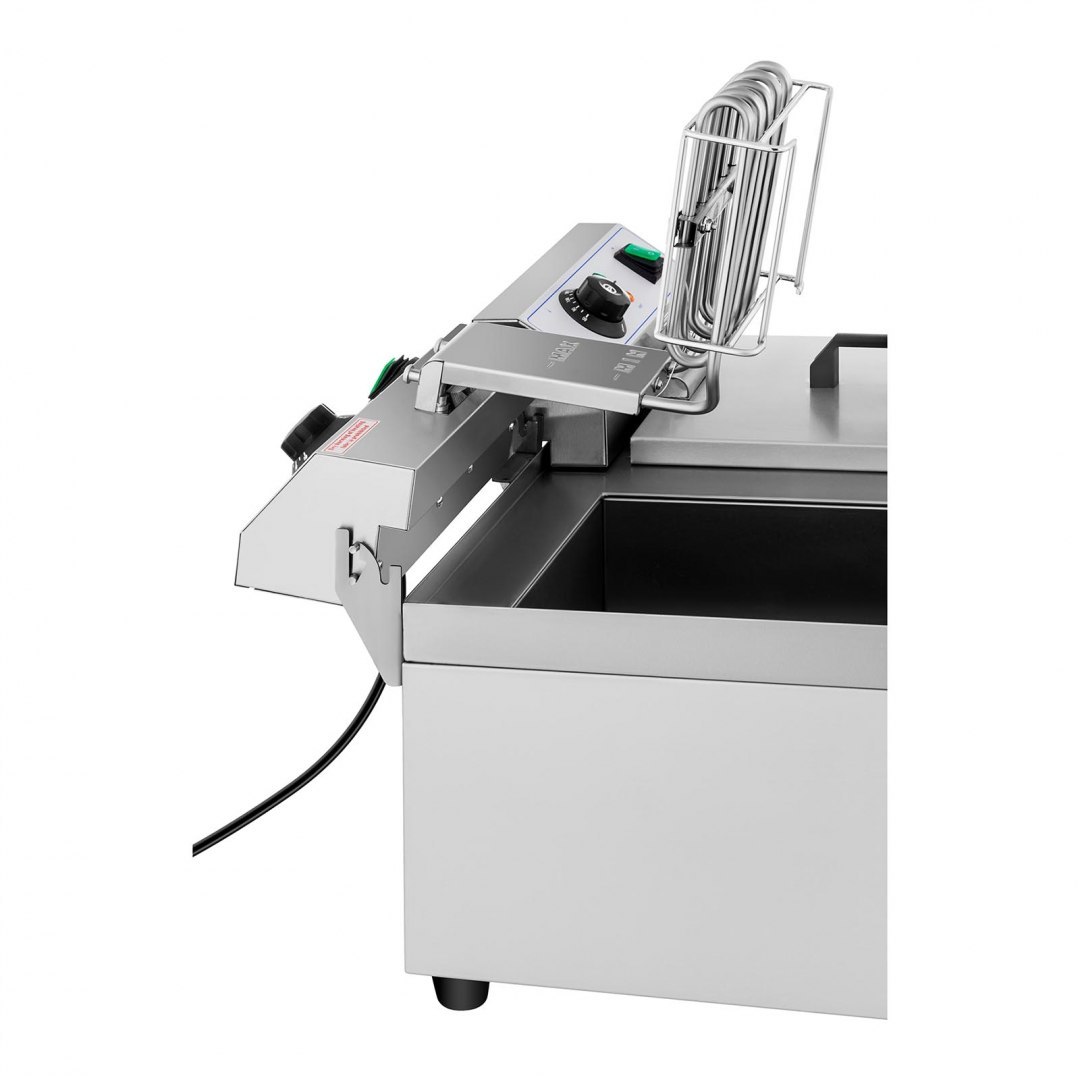 Frytownica podwójna gastronomiczna elektryczna z kranem 230 V 2 x 3000W 2 x 10 L Royal Catering Frytownica podwójna gastronomiczna elektryczna z kranem 230 V 2 x 3000W 2 x 10 L Royal Catering