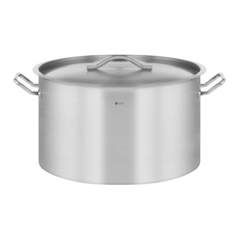 Garnek gastronomiczny z pokrywką stalowy nierdzewny do kuchenki indukcyjnej 58 L Royal Catering Garnek gastronomiczny z pokrywką stalowy nierdzewny do kuchenki indukcyjnej 58 L Royal Catering