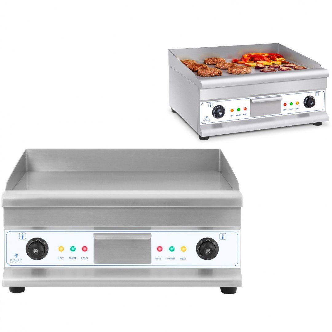 Grill płyta grillowa elektryczna gładka 300C 60 cm 2 x 3200W Royal Catering Grill płyta grillowa elektryczna gładka 300C 60 cm 2 x 3200W Royal Catering
