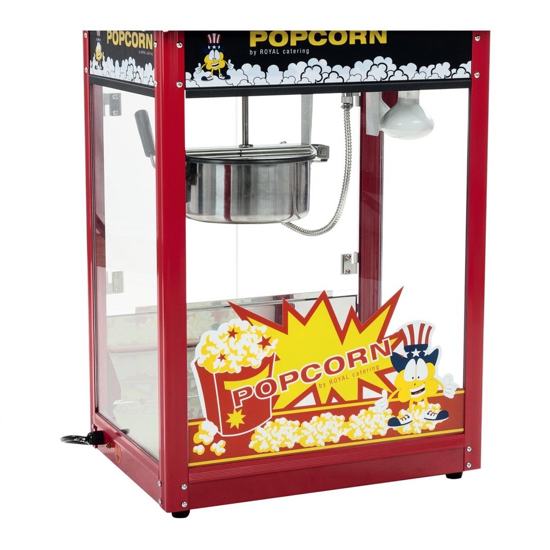Maszyna urządzenie do produkcji PopCornu TEFLON 4-5 kg/h - czarny daszek Royal Catering Maszyna urządzenie do produkcji PopCornu TEFLON 4-5 kg/h - czarny daszek Royal Catering