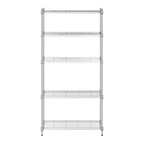 Regał magazynowy druciany ażurowy kolor szary 180x90x35cm do 250kg Royal Catering Regał magazynowy druciany ażurowy kolor szary 180x90x35cm do 250kg Royal Catering