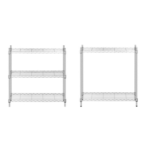 Regał magazynowy druciany ażurowy kolor szary 180x90x35cm do 250kg Royal Catering Regał magazynowy druciany ażurowy kolor szary 180x90x35cm do 250kg Royal Catering