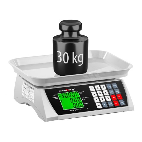 Waga spożywcza sklepowa licząca z pamięcią i funkcją liczenia sztuk SBS-PW-301CA 30kg / 1g Steinberg Systems Waga spożywcza sklepowa licząca z pamięcią i funkcją liczenia sztuk SBS-PW-301CA 30kg / 1g Steinberg Systems