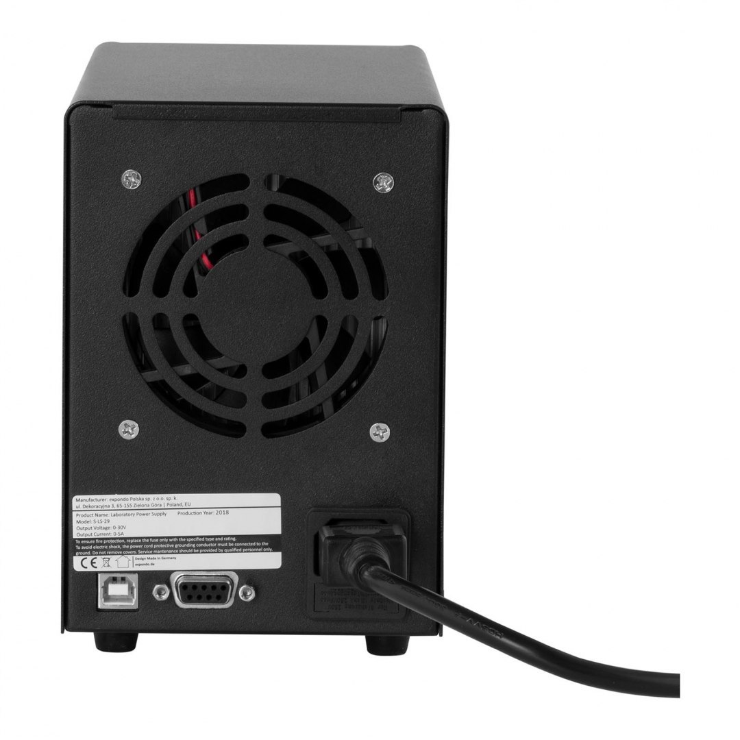 Zasilacz laboratoryjny 0-30VDC 0-5A USB / RS232 + CD S-LS-29 Stamos Soldering Zasilacz laboratoryjny 0-30VDC 0-5A USB / RS232 + CD S-LS-29 Stamos Soldering