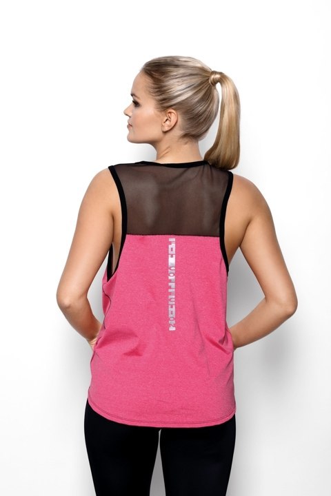 Koszulka Fit Abel Różowo-czarna Różowo-Czarny M Koszulka Fit Abel Różowo-czarna Różowo-Czarny M