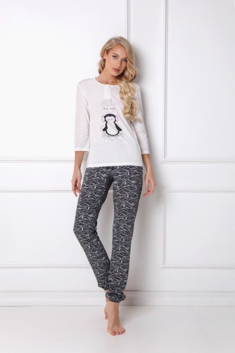 Piżama Arctic Peggy Long Biało-Czarny XL Piżama Arctic Peggy Long Biało-Czarny XL