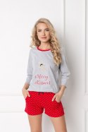 Piżama Cookie Short Grey-Red Szaro-Czerwony L