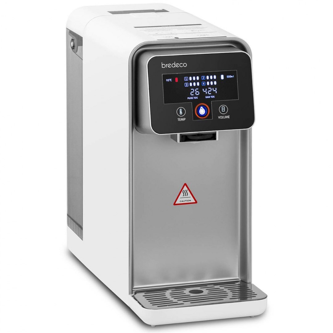 Dystrybutor dozownik wrzątku gorącej wody z wyświetlaczem 4 filtry LED 5L 2200W Bredeco Dystrybutor dozownik wrzątku gorącej wody z wyświetlaczem 4 filtry LED 5L 2200W Bredeco