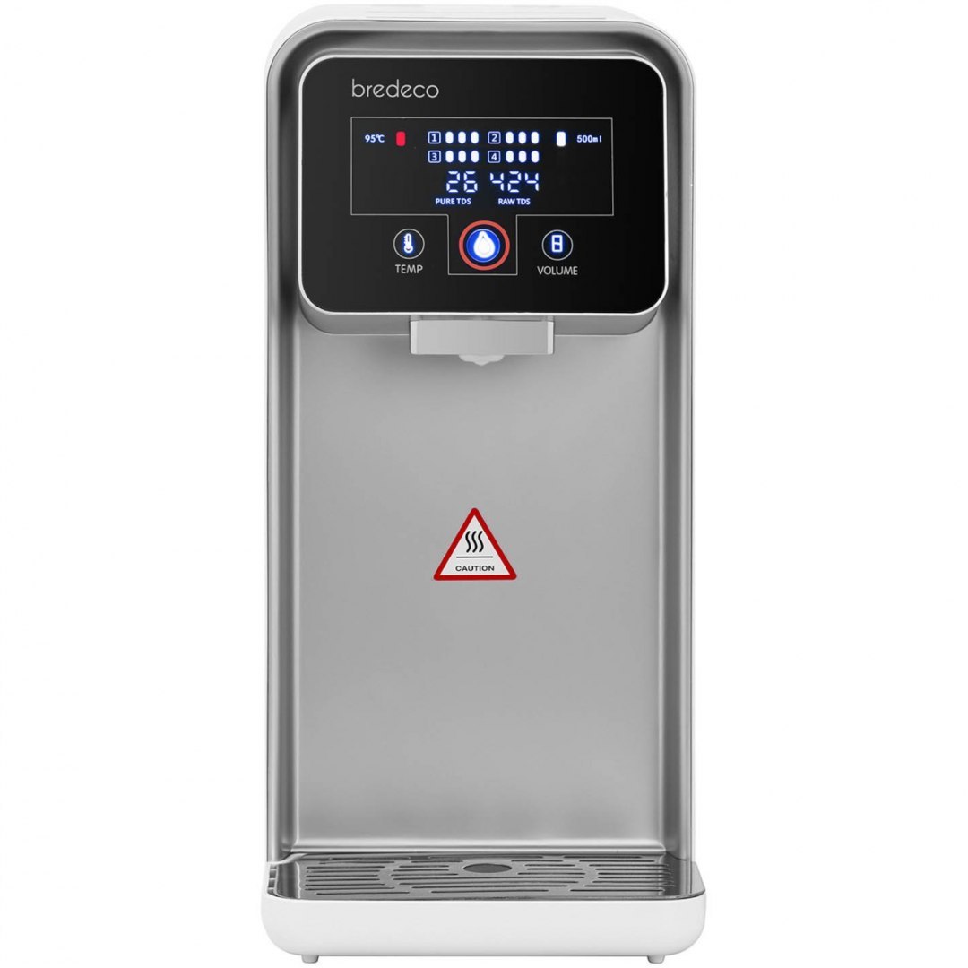 Dystrybutor dozownik wrzątku gorącej wody z wyświetlaczem 4 filtry LED 5L 2200W Bredeco Dystrybutor dozownik wrzątku gorącej wody z wyświetlaczem 4 filtry LED 5L 2200W Bredeco