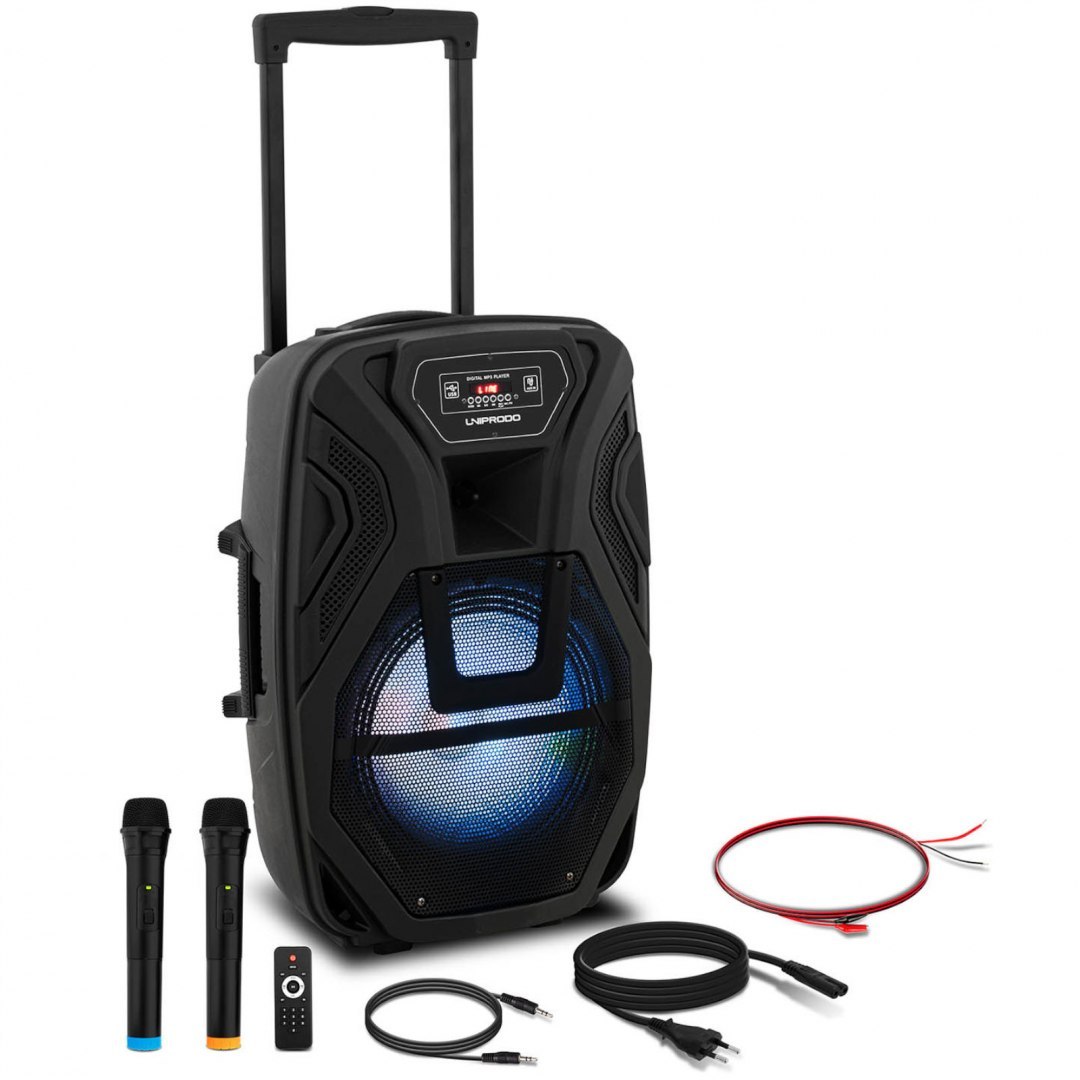 Głośnik bezprzewodowy Bluetooth 2 mikrofony 40W UNIPRODO Głośnik bezprzewodowy Bluetooth 2 mikrofony 40W UNIPRODO