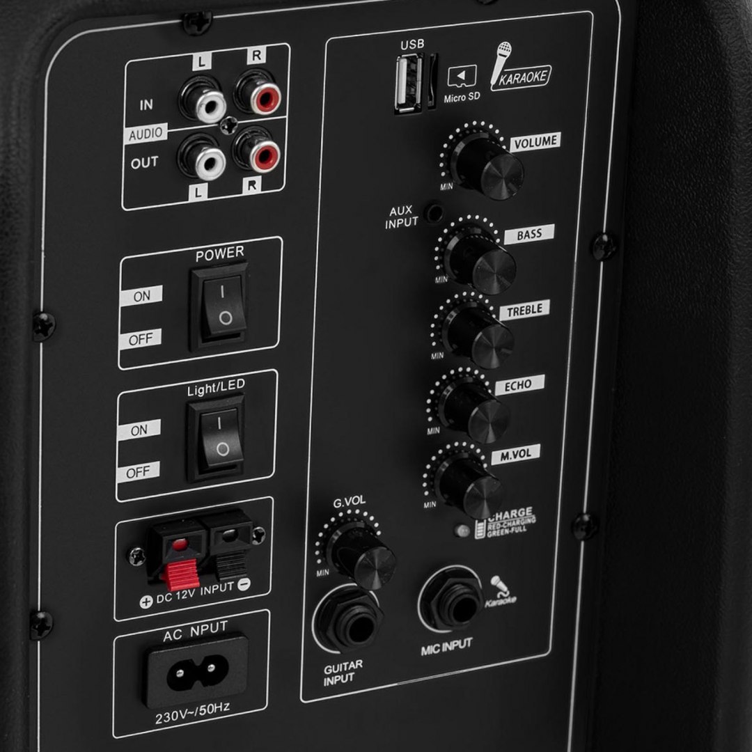 Głośnik bezprzewodowy Bluetooth 2 mikrofony 40W UNIPRODO Głośnik bezprzewodowy Bluetooth 2 mikrofony 40W UNIPRODO