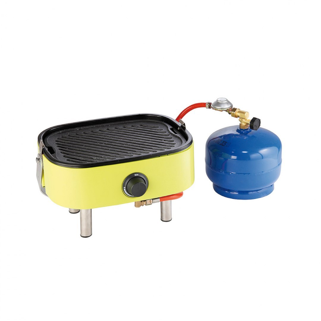 Grill turystyczny gazowy z płytą żeliwną z funkcją kuchenki PIKNIK Mini BBQ MEVA Grill turystyczny gazowy z płytą żeliwną z funkcją kuchenki PIKNIK Mini BBQ MEVA