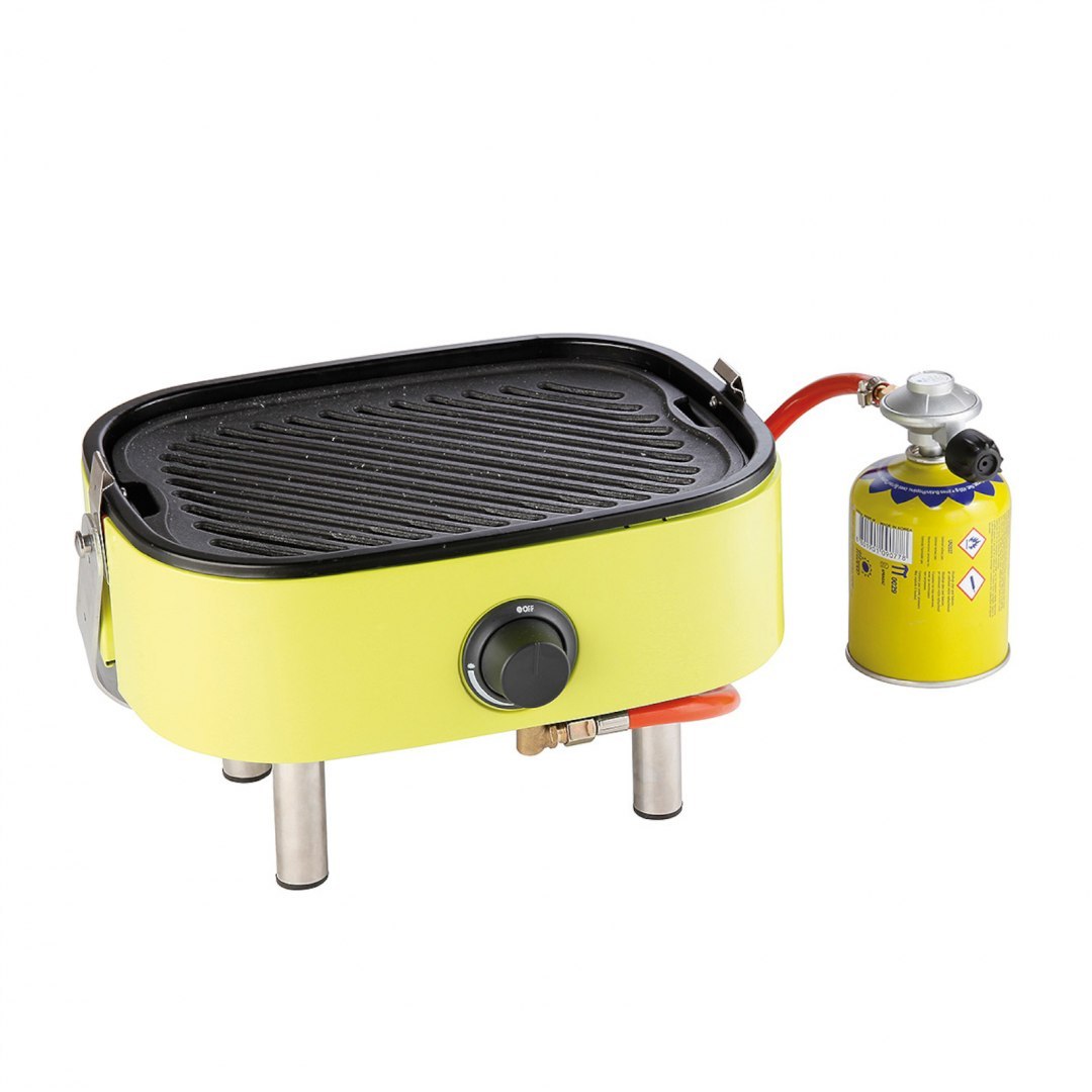 Grill turystyczny gazowy z płytą żeliwną z funkcją kuchenki PIKNIK Mini BBQ MEVA Grill turystyczny gazowy z płytą żeliwną z funkcją kuchenki PIKNIK Mini BBQ MEVA