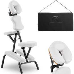 Krzesło do masażu składane do 130 kg białe Physa