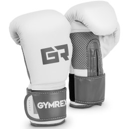 Rękawice bokserskie treningowe 10 oz biało-szare GYMREX