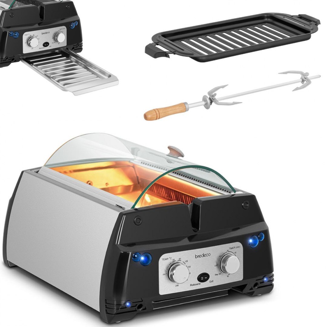 Wielofunkcyjny grill elektryczny na podczerwień 1780W Bredeco Wielofunkcyjny grill elektryczny na podczerwień 1780W Bredeco