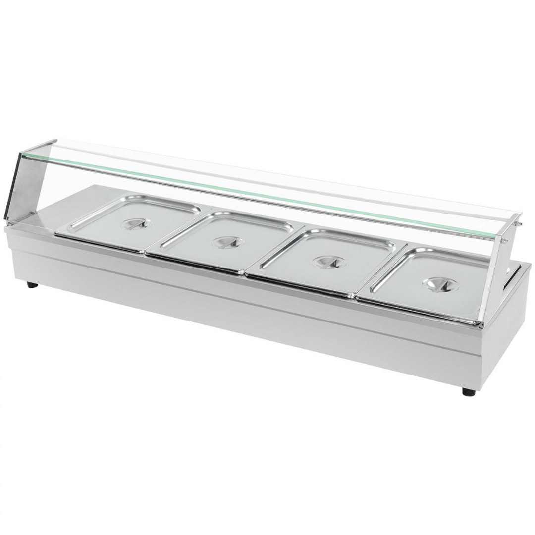 Bemar podgrzewacz elektryczny z kranem i osłoną 1800 W 4x GN 1/2 gł. 100 mm 24 l Royal Catering Bemar podgrzewacz elektryczny z kranem i osłoną 1800 W 4x GN 1/2 gł. 100 mm 24 l Royal Catering