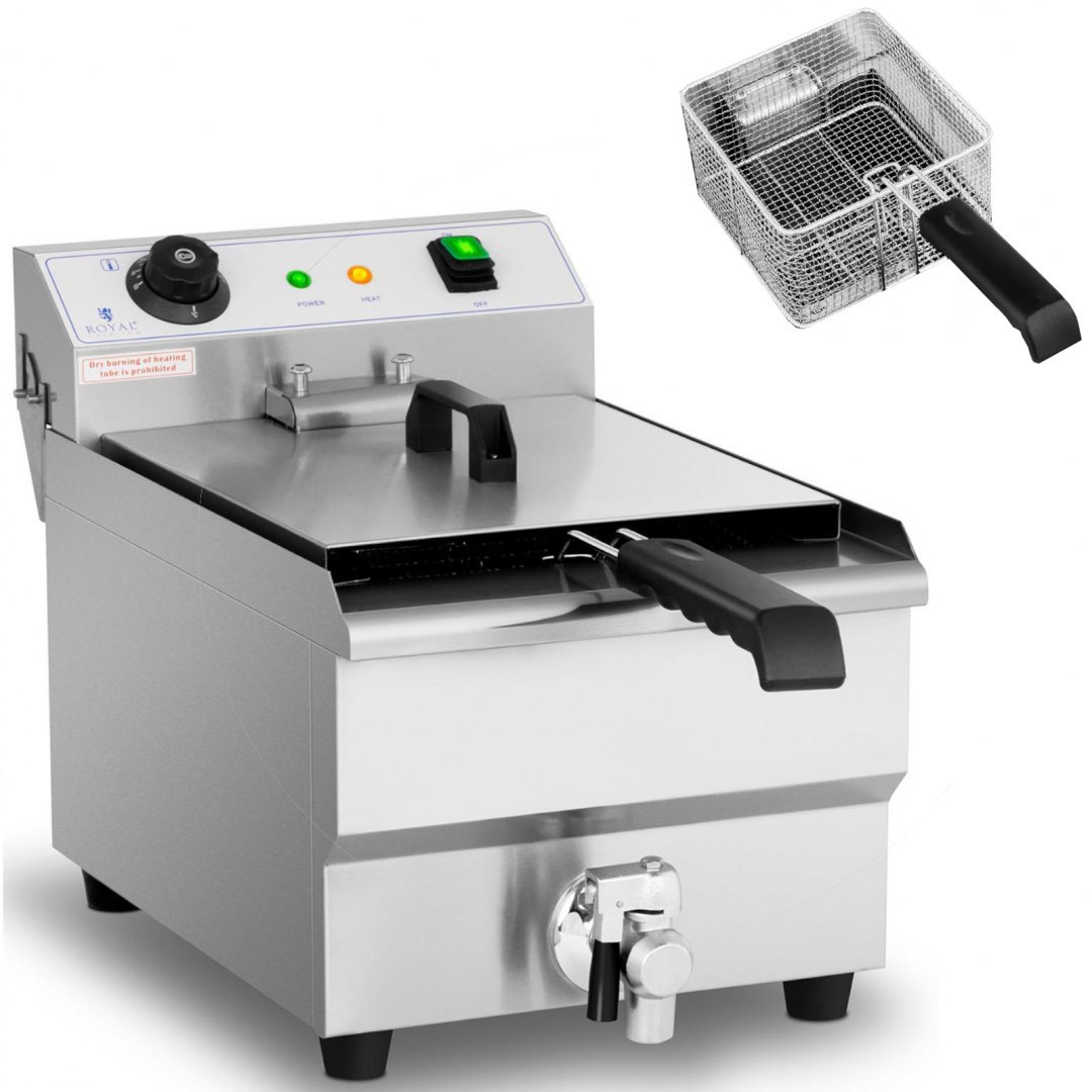 Frytownica elektryczna nastawna z kranem spustowym 230 V 3200 W 13 l Royal Catering Frytownica elektryczna nastawna z kranem spustowym 230 V 3200 W 13 l Royal Catering