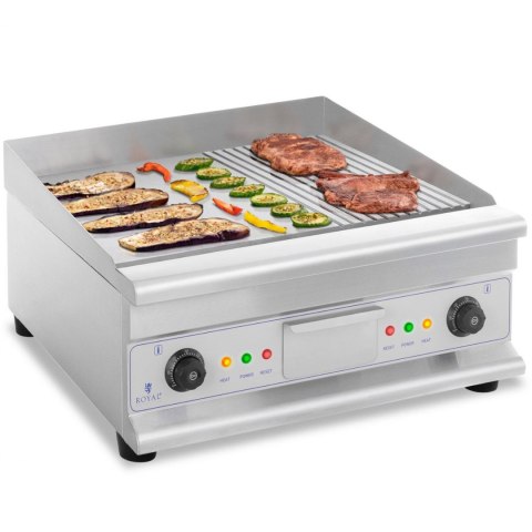 Grill płyta grillowa podwójna gładka ryflowana z szufladą na tłuszcz 230 V 2x 3200 W Royal Catering Grill płyta grillowa podwójna gładka ryflowana z szufladą na tłuszcz 230 V 2x 3200 W Royal Catering