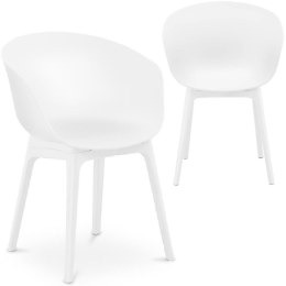 Krzesło kubełkowe skandynawskie plastikowe do 150 kg 2 szt. białe FROMM&amp;STARCK