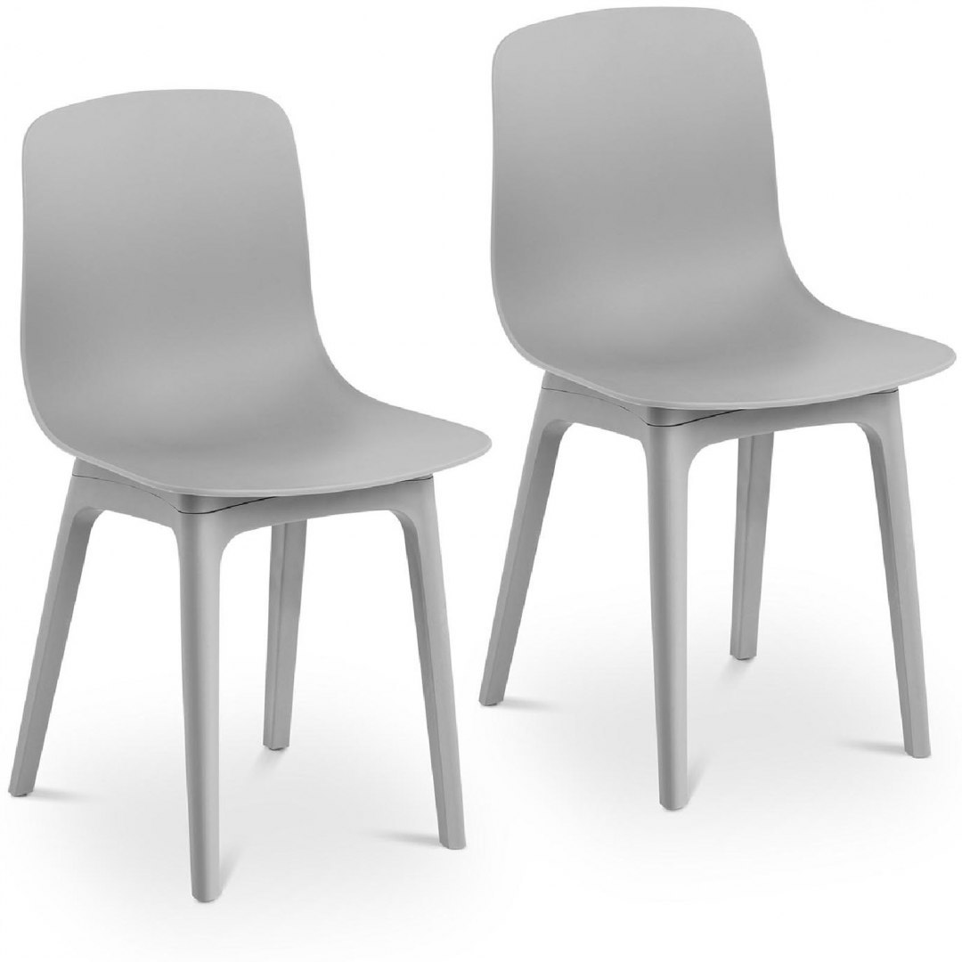 Krzesło skandynawskie plastikowe nowoczesne do 150 kg 2 szt. szare FROMM&amp;STARCK