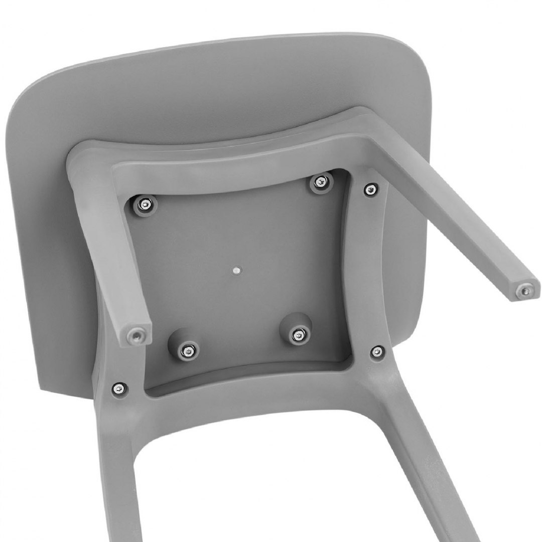 Krzesło skandynawskie plastikowe nowoczesne do 150 kg 2 szt. szare FROMM&amp;STARCK