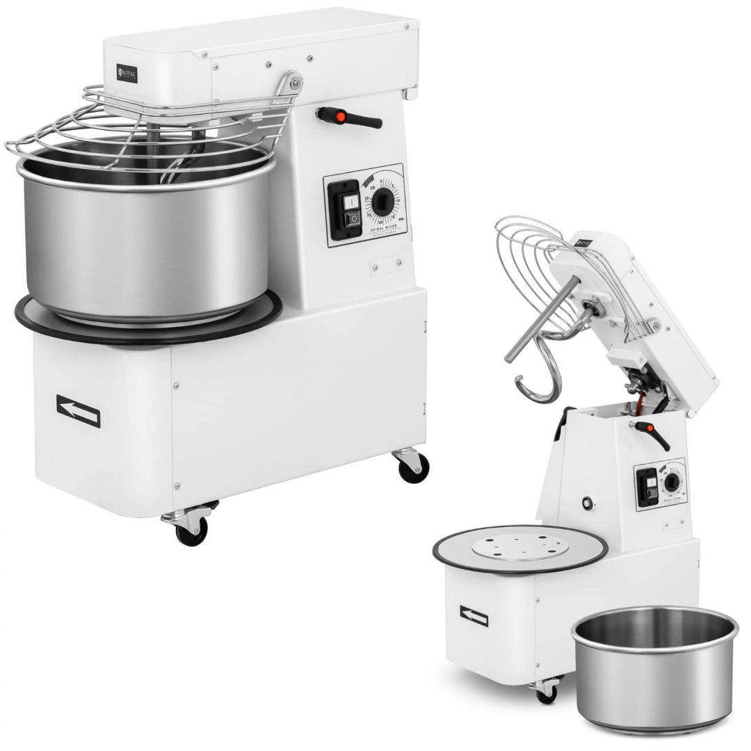 Miesiarka spiralna mikser spiralny do ciasta z wyjmowaną dzieżą 22 l 56 kg/h 750 W ITALY Royal Catering Miesiarka spiralna mikser spiralny do ciasta z wyjmowaną dzieżą 22 l 56 kg/h 750 W ITALY Royal Catering