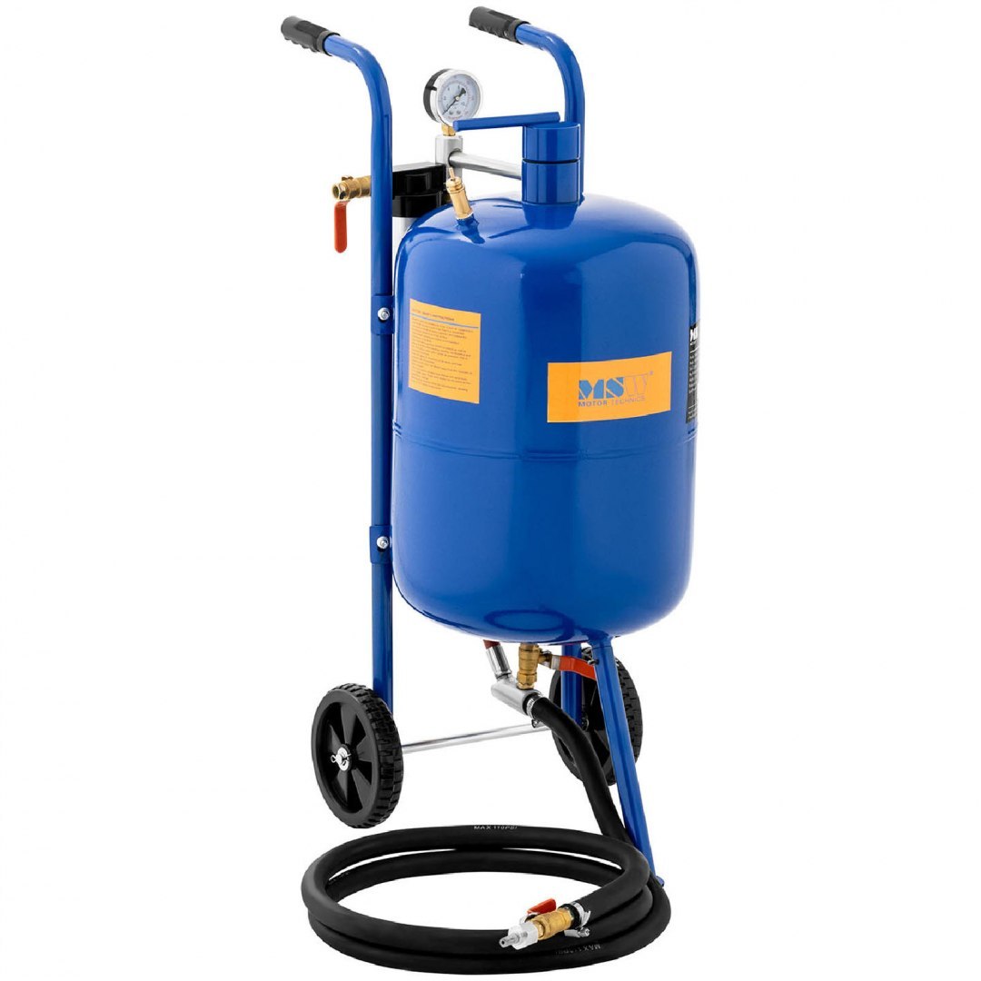 Piaskarka syfonowa mobilna z regulacją ciśnienia 60-125 psi 40 l MSW Piaskarka syfonowa mobilna z regulacją ciśnienia 60-125 psi 40 l MSW