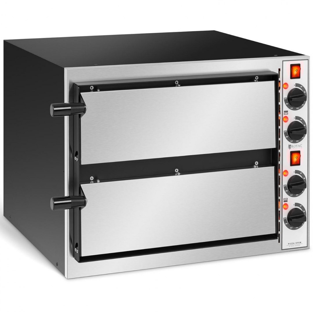 Piec do pizzy elektryczny podwójny 2 pizze śr. 32 cm 230 V 3200 W ITALY Royal Catering Piec do pizzy elektryczny podwójny 2 pizze śr. 32 cm 230 V 3200 W ITALY Royal Catering