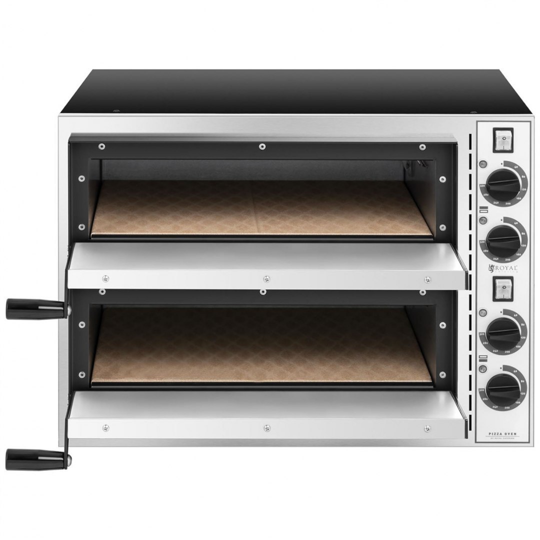 Piec do pizzy elektryczny podwójny 2 pizze śr. 32 cm 230 V 3200 W ITALY Royal Catering Piec do pizzy elektryczny podwójny 2 pizze śr. 32 cm 230 V 3200 W ITALY Royal Catering