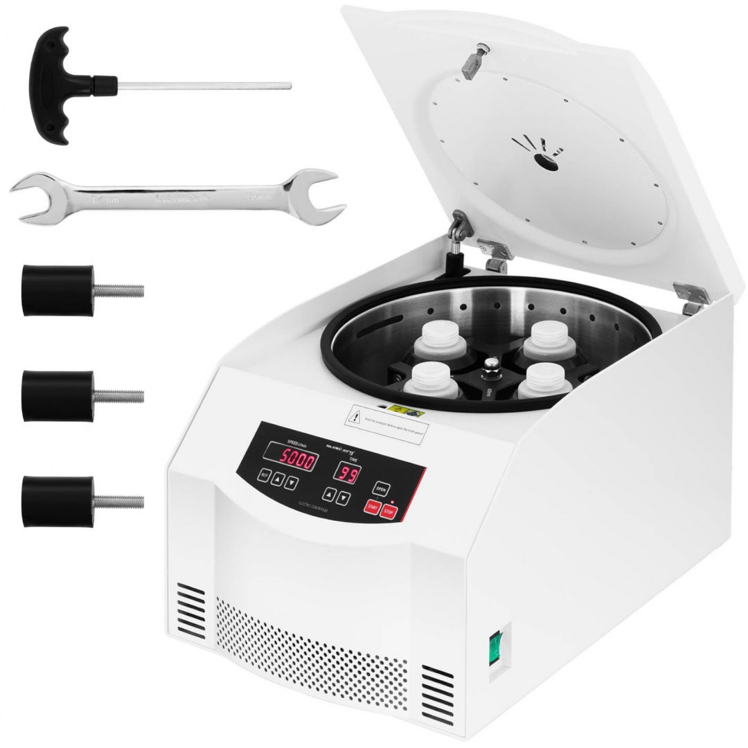 Profesjonalna wirówka laboratoryjna do osocza 5000 obr./min do 4 probówek 250 ml Steinberg Systems Profesjonalna wirówka laboratoryjna do osocza 5000 obr./min do 4 probówek 250 ml Steinberg Systems