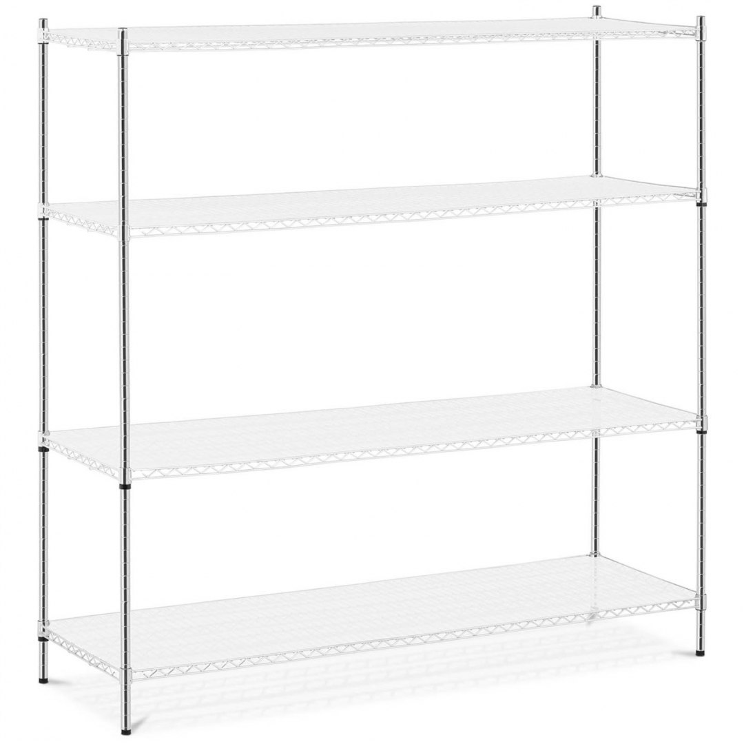 Regał magazynowy ażurowy 4 półki + 4 maty do 1 t 1000 kg 180x60x180 cm Royal Catering Regał magazynowy ażurowy 4 półki + 4 maty do 1 t 1000 kg 180x60x180 cm Royal Catering