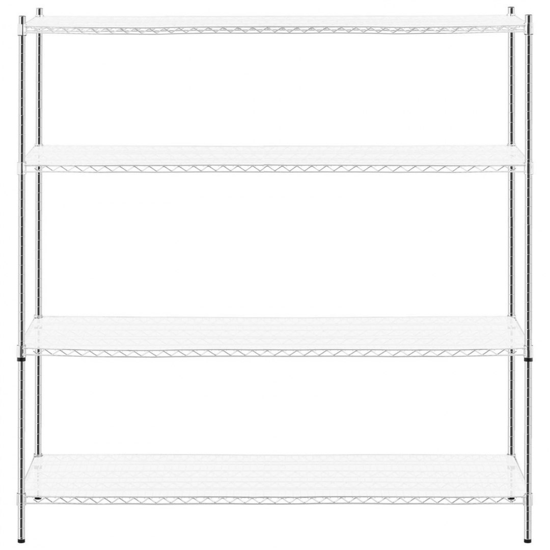 Regał magazynowy ażurowy 4 półki + 4 maty do 1 t 1000 kg 180x60x180 cm Royal Catering Regał magazynowy ażurowy 4 półki + 4 maty do 1 t 1000 kg 180x60x180 cm Royal Catering