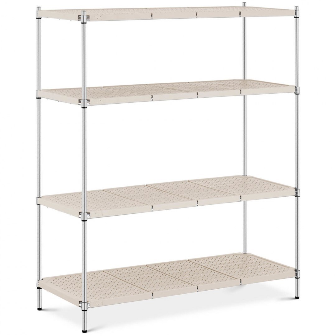Regał magazynowy ażurowy 4 półki z nakładkami do 600 kg 150x60x180 cm Royal Catering Regał magazynowy ażurowy 4 półki z nakładkami do 600 kg 150x60x180 cm Royal Catering
