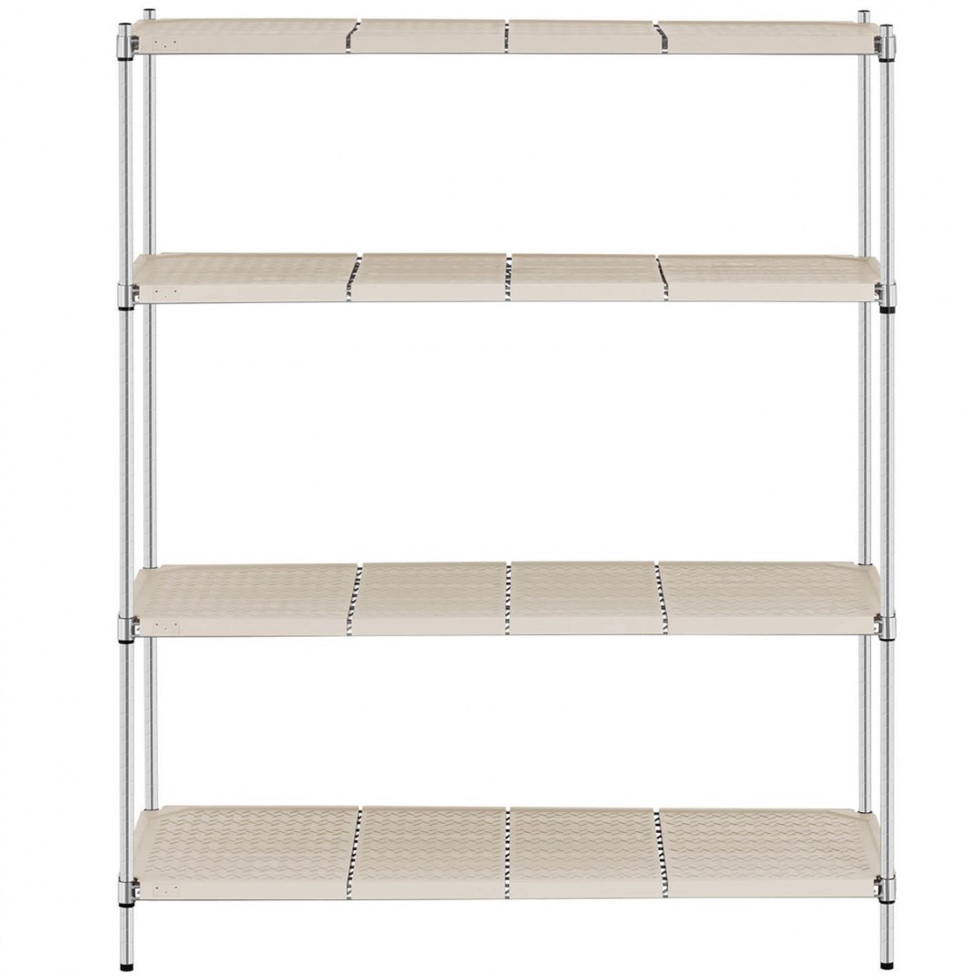 Regał magazynowy ażurowy 4 półki z nakładkami do 600 kg 150x60x180 cm Royal Catering Regał magazynowy ażurowy 4 półki z nakładkami do 600 kg 150x60x180 cm Royal Catering